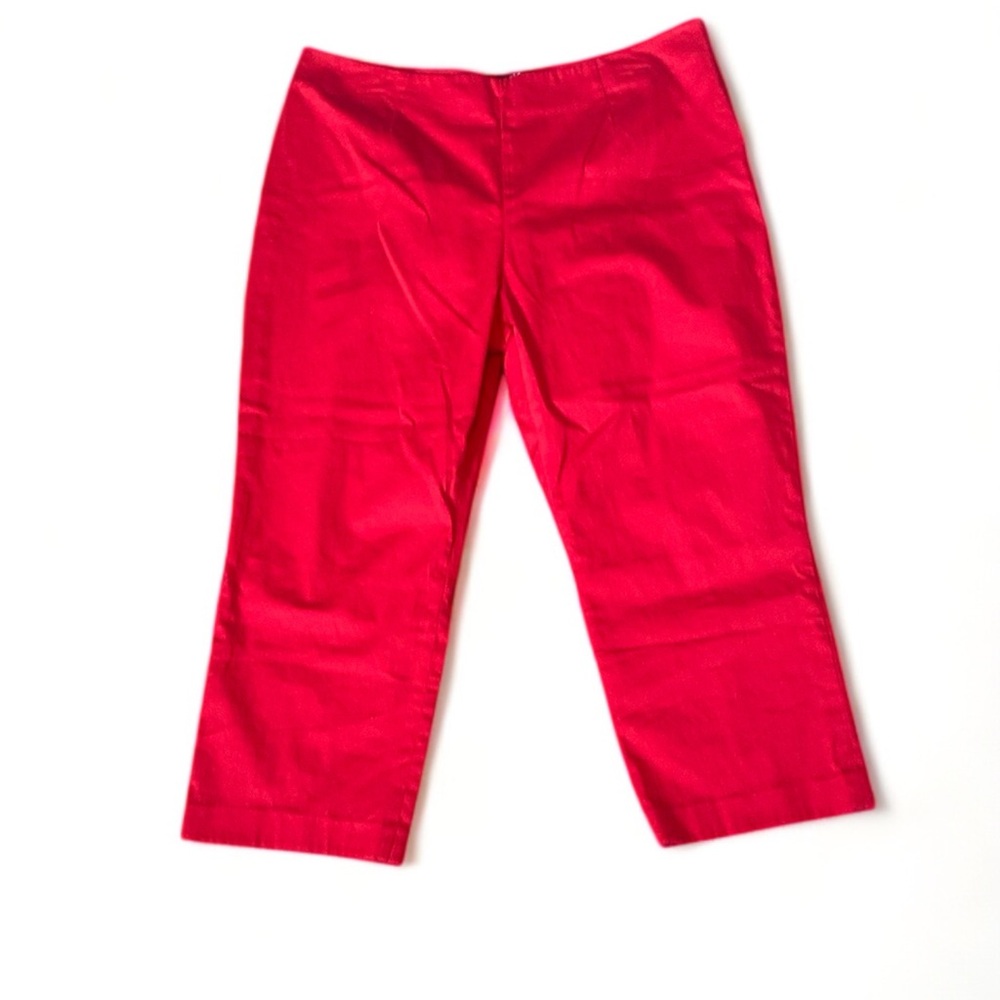 Vibrant Red Cropped Pants